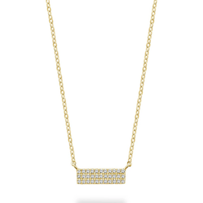 10K Gold and Diamond Bar Necklace