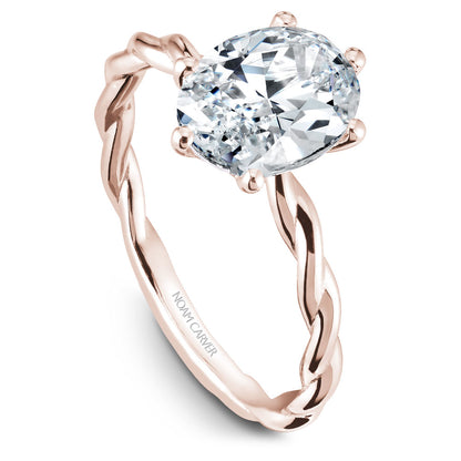 Twisted Band Solitaire Engagement Ring