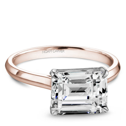 Knife-Edge East-West Solitaire Engagement Ring