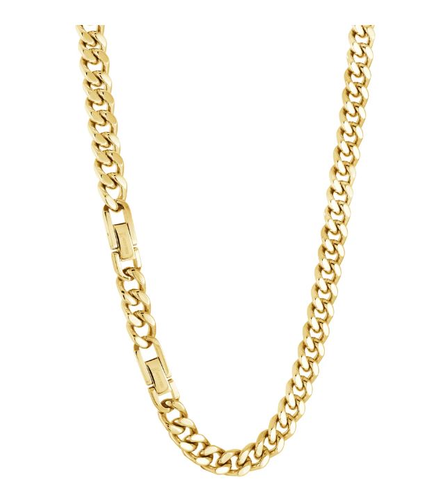 ITALGEM - #SYN34-24 13mm Gold Plated S.Steel Polished Surface Curb Chain