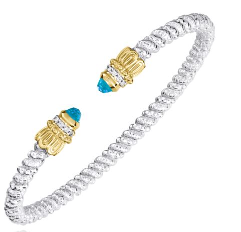 Vahan 14K Gold & Sterling Silver Bracelet with London Blue Topaz 23803DLBT04