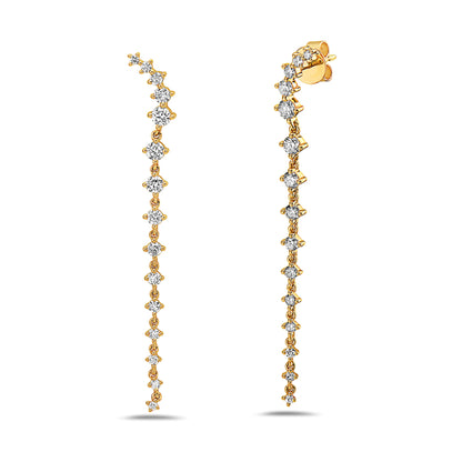 Bassali - Selene 14K Yellow Gold Diamond Earrings