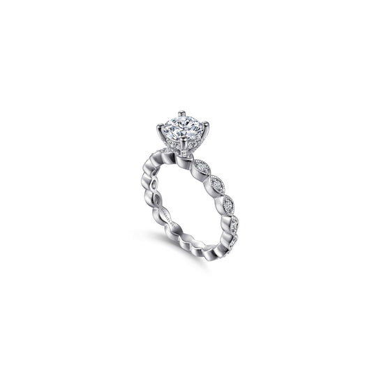 Gabriel "Ally" Round Diamond Engagement Ring 13910