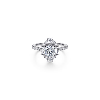 Gabriel "Carrington" 14K Round Diamond Engagement Ring