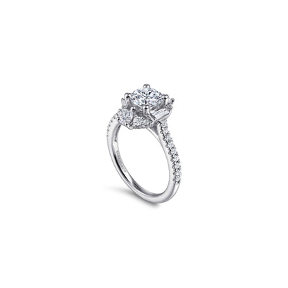 Gabriel "Carrington" 14K Round Diamond Engagement Ring