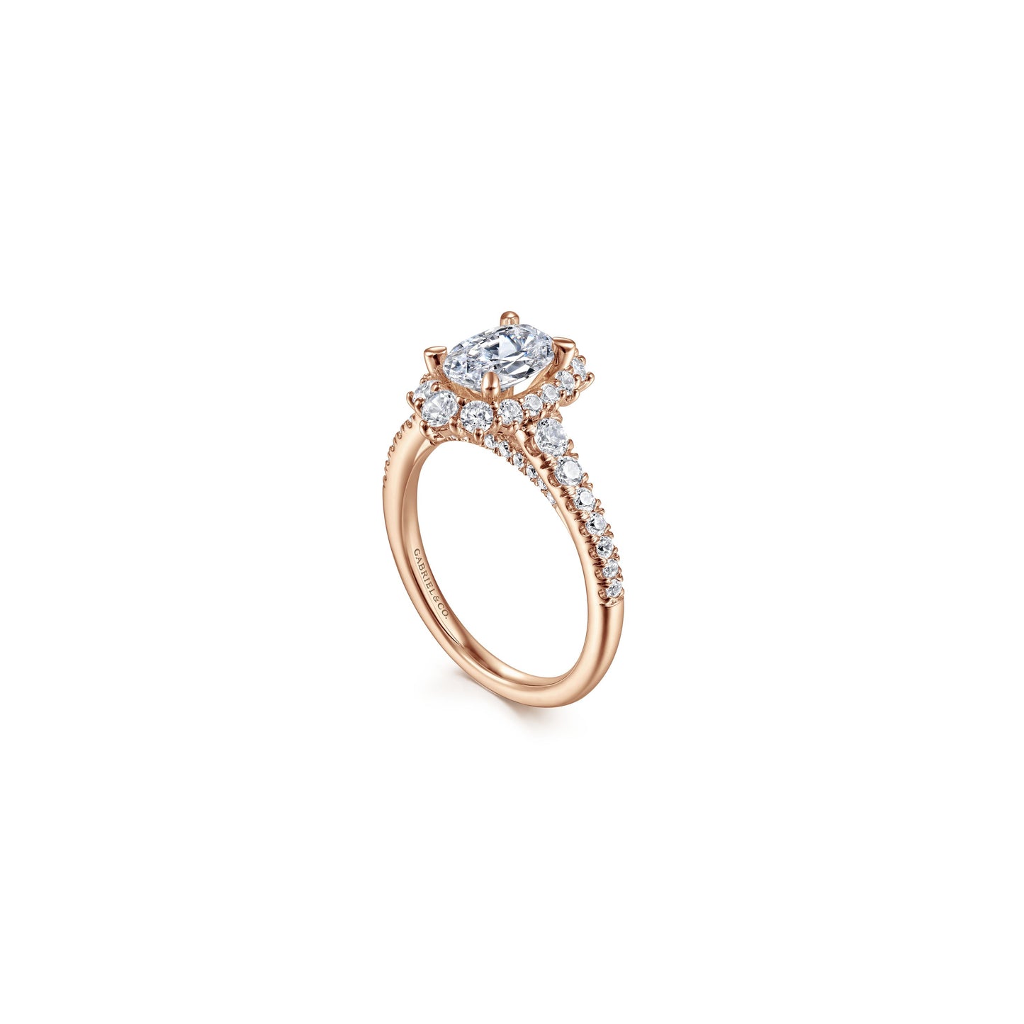 Gabriel "Eugenia" 14K Oval Diamond Engagement Ring