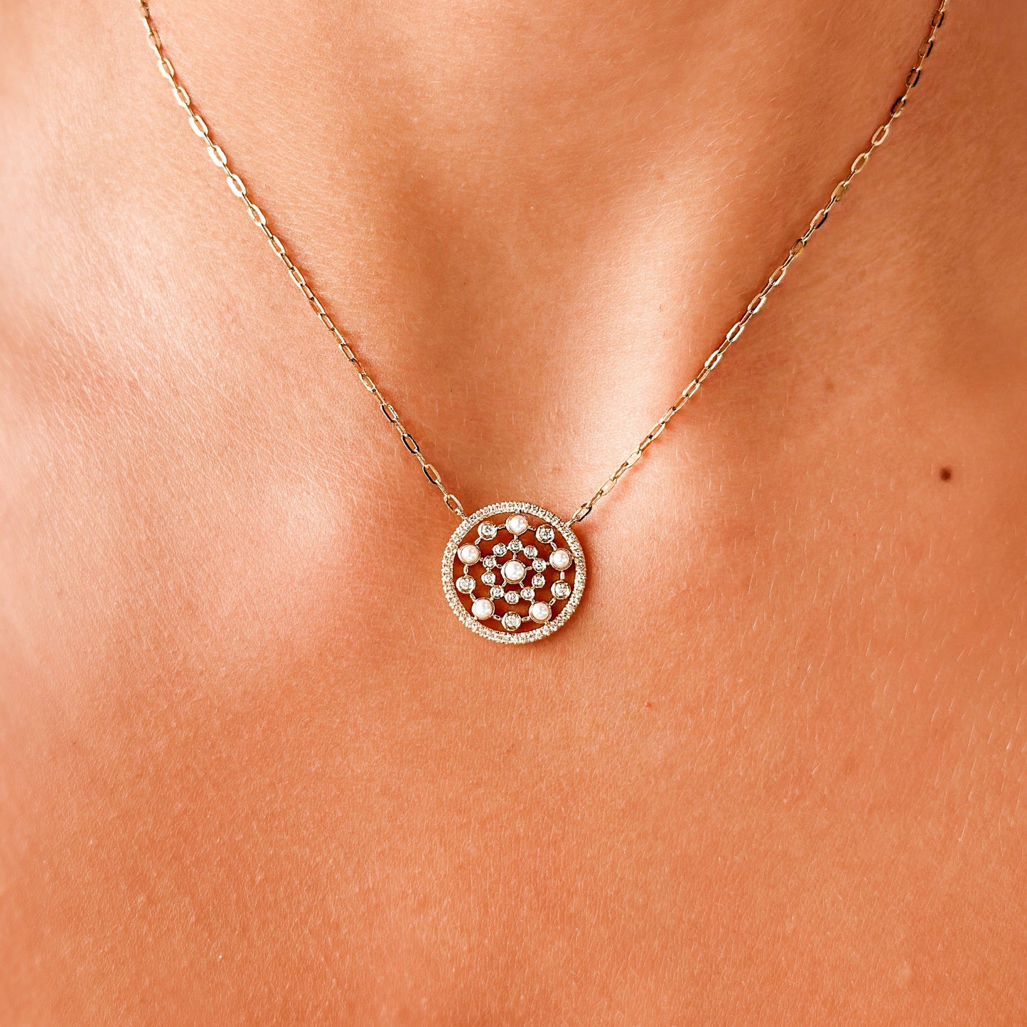 Bassali 14K Yellow Pearl & Diamond Necklace