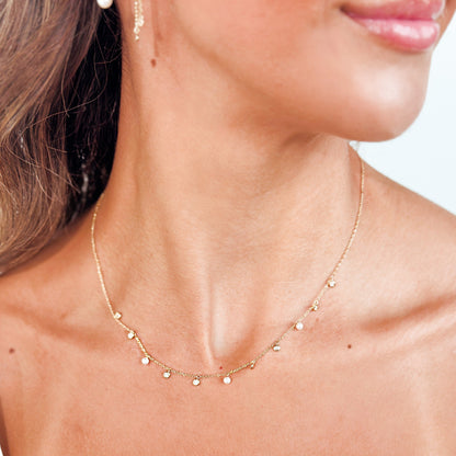 Bassali - Oriana 14K Yellow Gold Pearl and Diamond Necklace