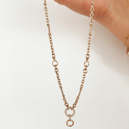 ASPERY & GULDAG  - 14K Gold Twisted Chain with Diamonds