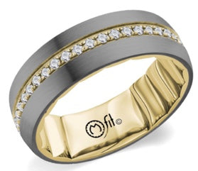 MFit 14K Gold with Grey Tantalum and Diamond Band MF-032TYD75