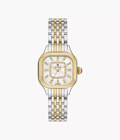 MICHELE -  18K plated Two-Tone Diamond Dial Watch