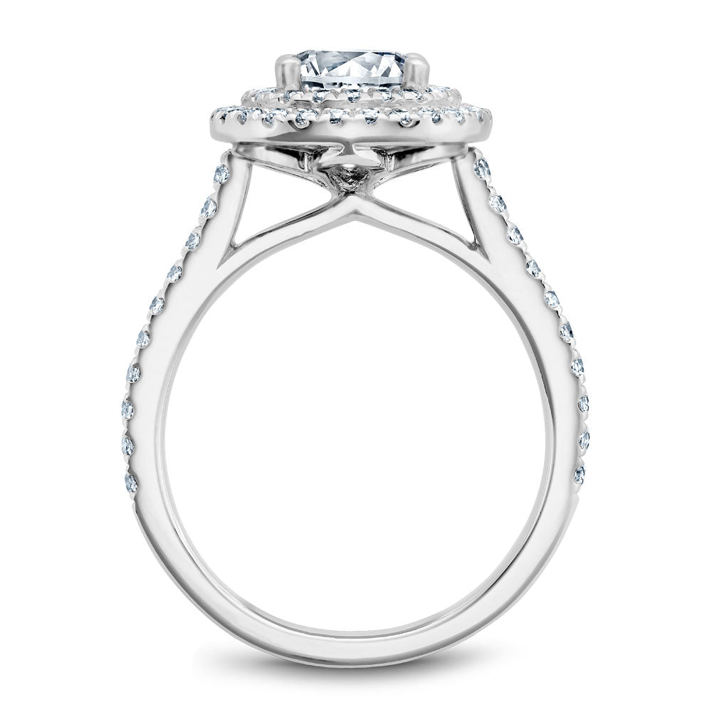 Double Halo Pavé Engagement Ring