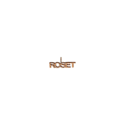 Roset Gold Label Name Studs - 14K Gold
