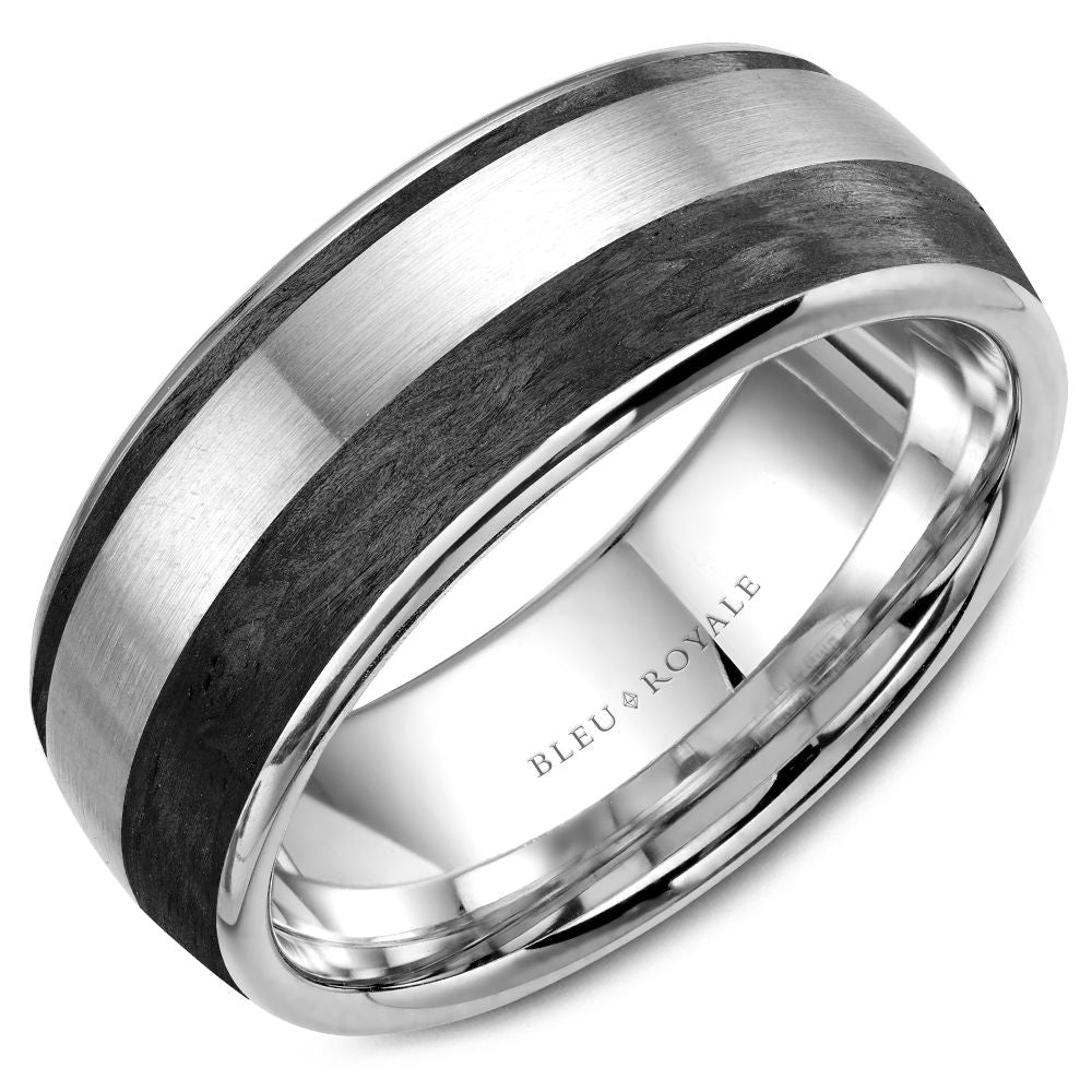 Bleu Royale 14K Gold & Forged Carbon Men's Wedding Band RYL-014WB85-M10