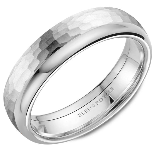 Bleu Royale 14K White Gold Men's Wedding Band RYL-150W6-M10