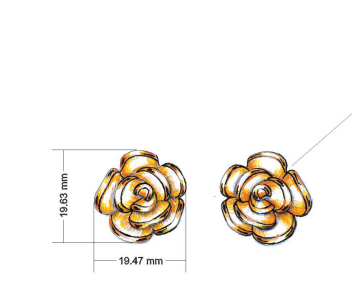 Roset DRIP "Rosette" Earrings