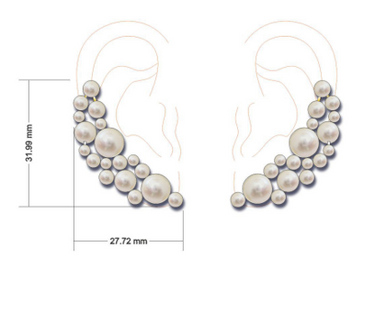 Roset DRIP "Greer" Pearl Earrings