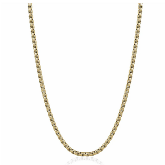 ITALGEM - #SYPN32-20 Gold Stainless Steel 3.5mm Round Box Chain