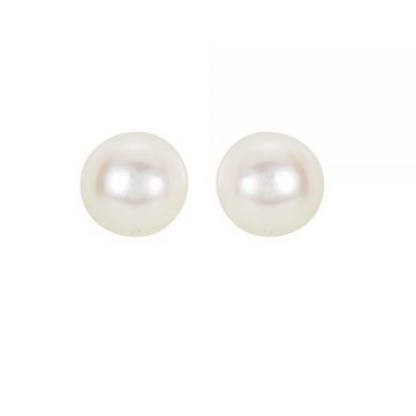 Akoya Pearl Earrings Set in 14K White Gold