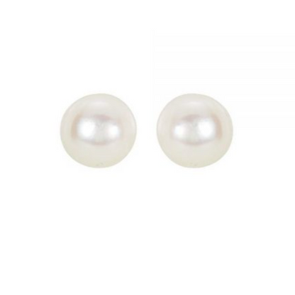 Akoya Pearl Earrings Set in 18K White Gold