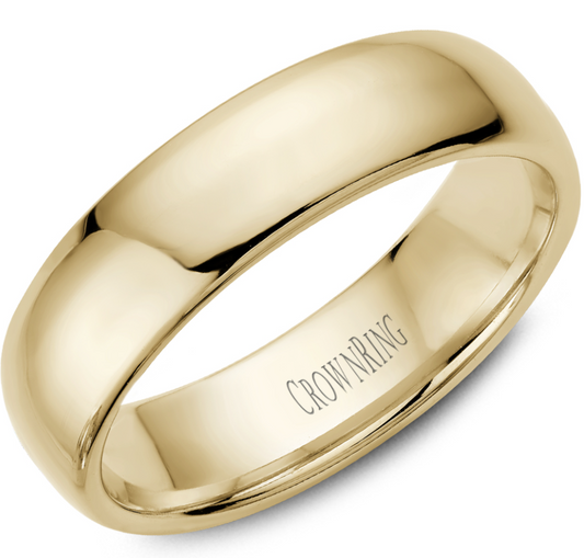 Crown Ring 10K Gold Traditional Wedding Band - TDH