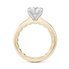 Noam Carver Luna 18K Yellow Gold with White Gold Head Round Engagement Ring- 3mm