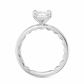 Noam Carver Luna Platinum Radiant Engagement Ring- 1.8mm