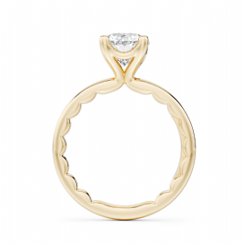 Noam Carver Luna 14K Yellow Gold Oval Engagement Ring- 1.8mm