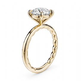 Noam Carver Luna 14K Yellow Gold Round Engagement Ring- 1.8mm