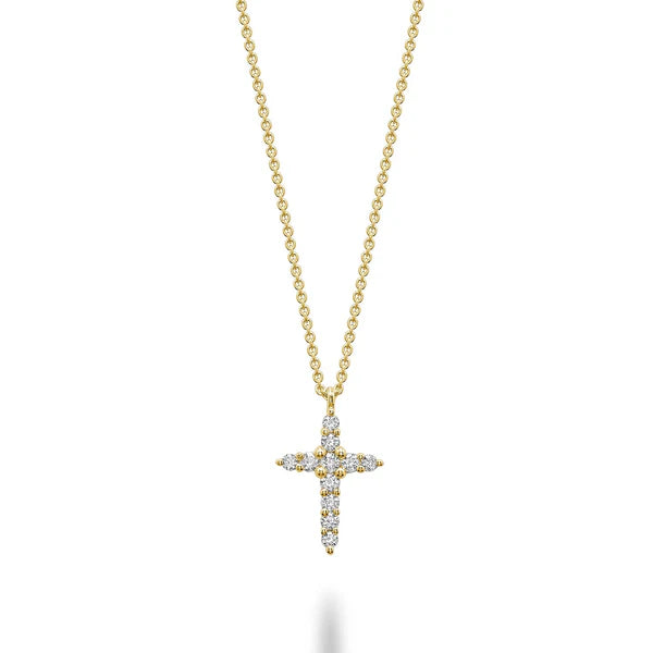 14K Cross Diamond Necklace