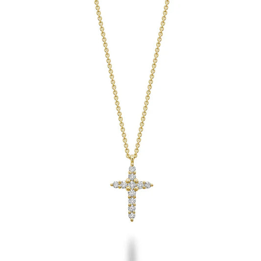 14K Cross Diamond Necklace