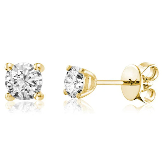 10K Gold "LiL" Diamond Stud Earrings