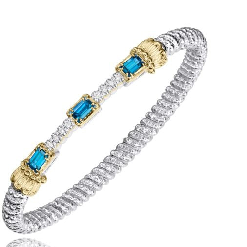 Vahan 14K Gold & Sterling Silver Bracelet with Sky Blue Topaz 23689DSBT03