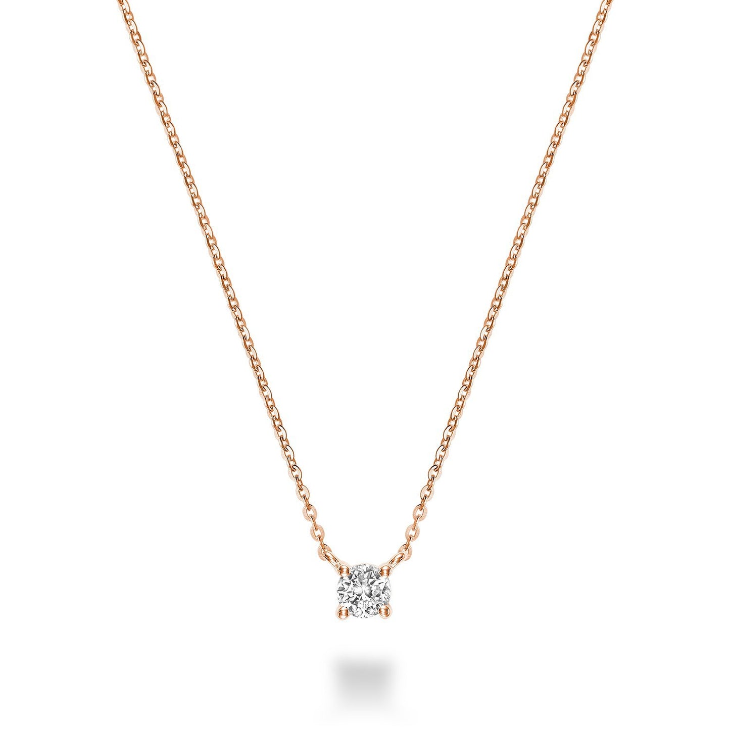 RnB 10K Solitaire Diamond Necklace