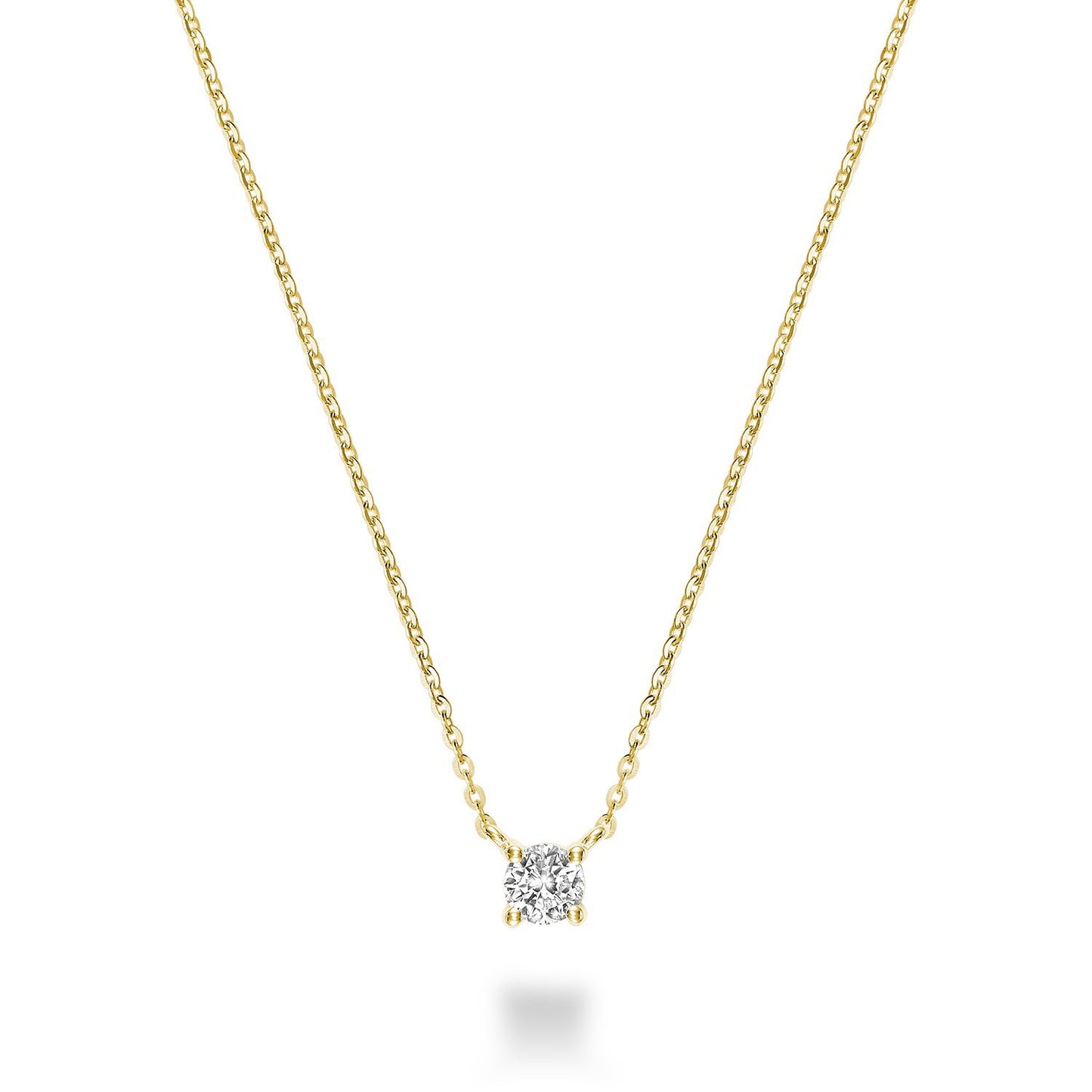 RnB 10K Solitaire Diamond Necklace