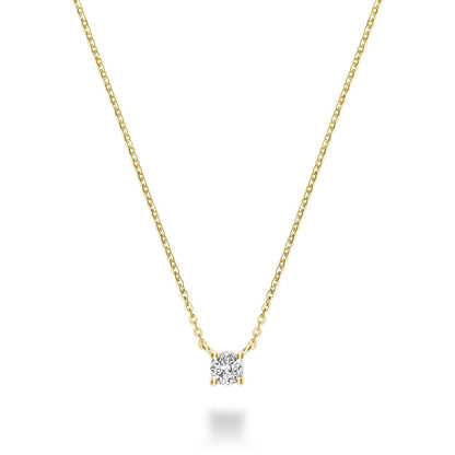 RnB 10K Solitaire Diamond Necklace