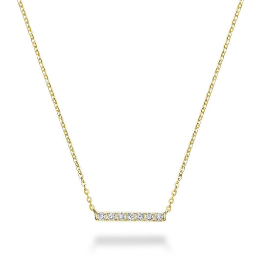 10K Gold Diamond Bar Necklace