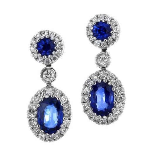Gregg Ruth 18K Blue Sapphire Earrings