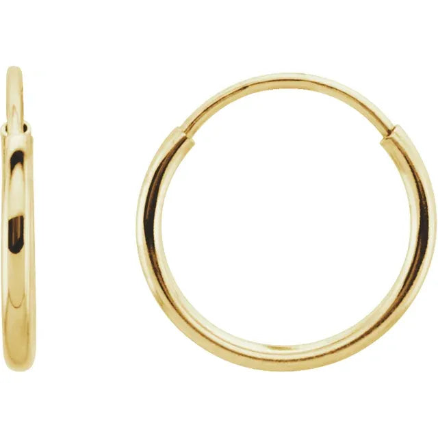 Roset Gold Label 14K Gold Sleeper Hoop Earrings