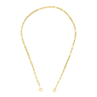 Roset Gold Label "Genisis" Hollow Open 3.9mm Paper Clip Chain