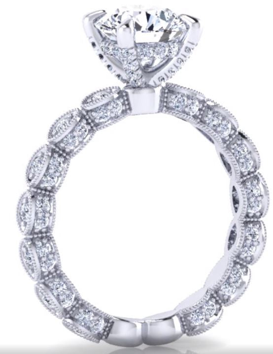 Gabriel "Ally" Round Diamond Engagement Ring 13910