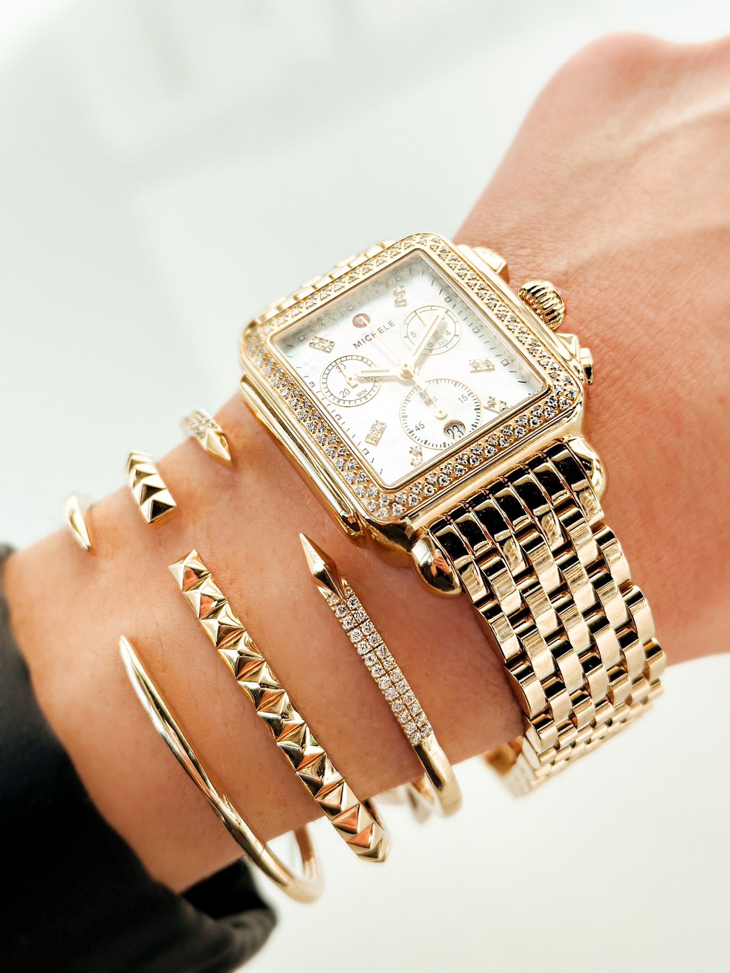 "Serpentine"  Split Cuff Diamond Bracelet 14K Yellow Gold by Gabriel & Co.