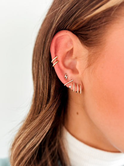 EF Collection - 14K Prong Set Diamond Illusion Stud Earrings