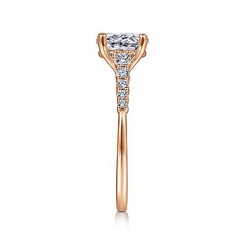 Gabriel "Reed" 14K Rose Gold Oval Diamond Engagement Ring