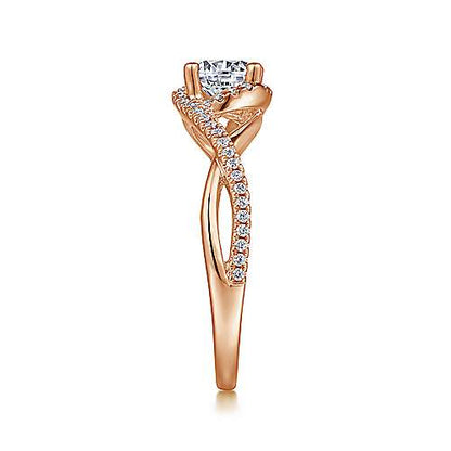 Gabriel "Courtney" 14K Round Diamond Engagement Ring