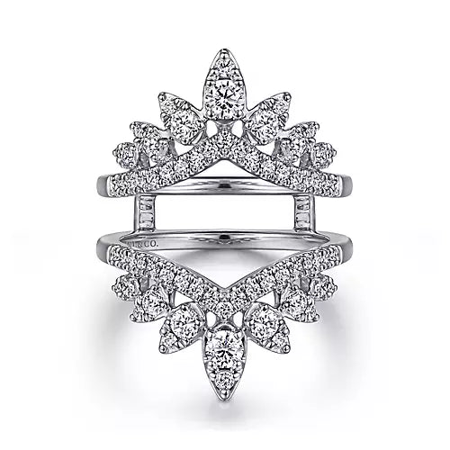 Gabriel & Co. - 14K White Gold Chevron Diamond Ring Enhancer AN15837M