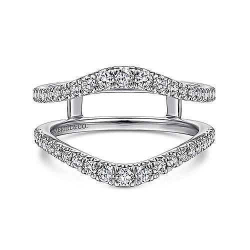 Gabriel Flared Ring Enhancer 14K White Gold Diamond