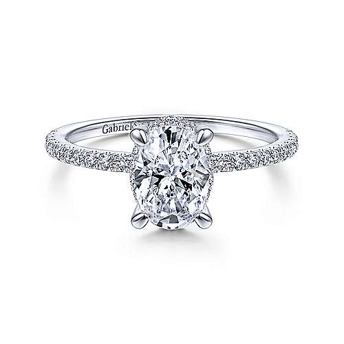 Gabriel "Hart" 14K Oval Diamond Engagement Ring
