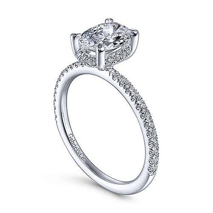 Gabriel "Hart" 14K Oval Diamond Engagement Ring