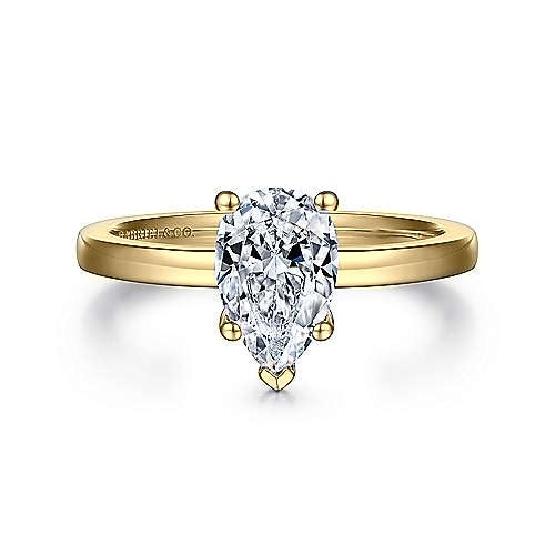 Gabriel "Paula" 14K Pear Diamond Engagement Ring